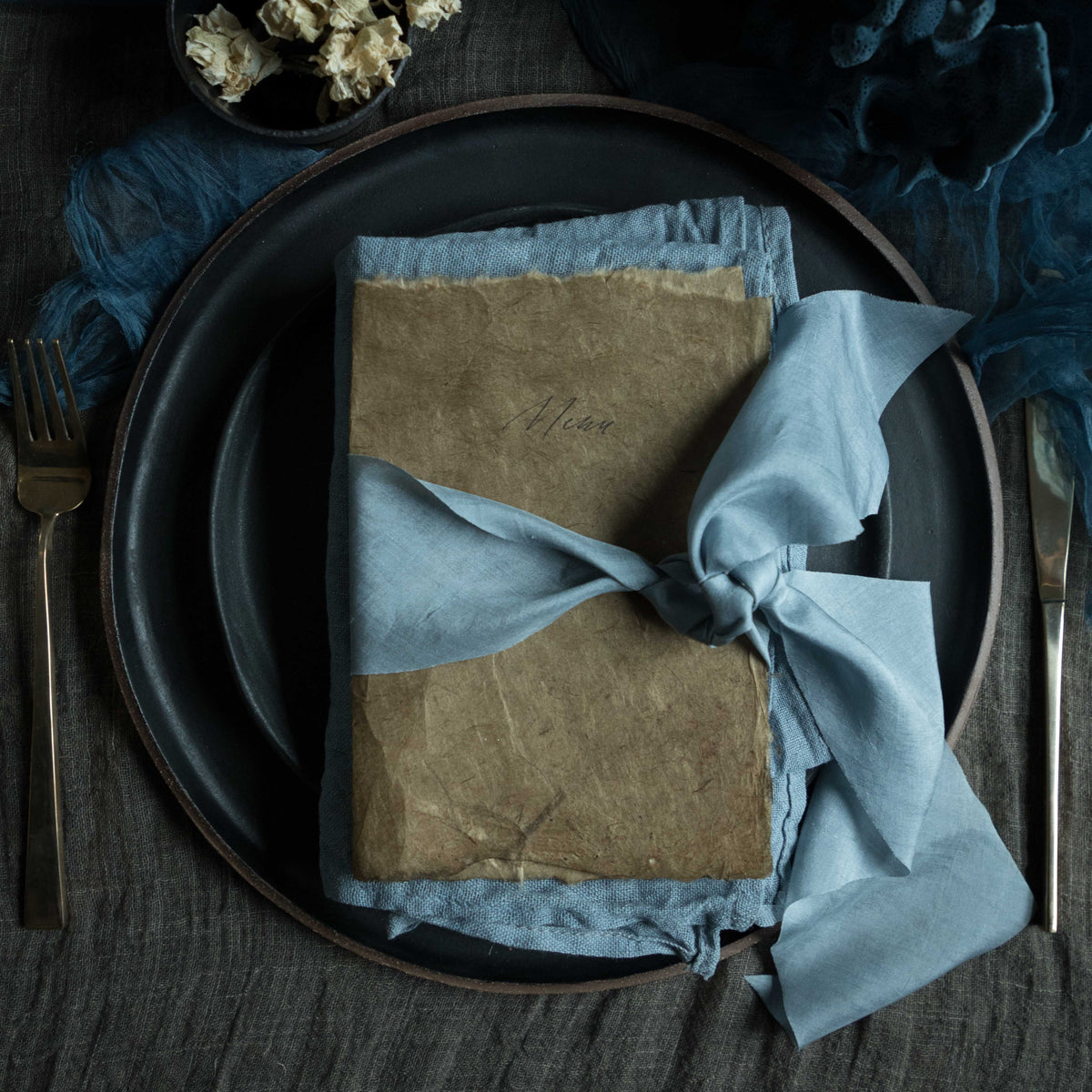 DII Teal French Stripe Napkin (Set of 6)