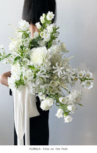 floral design by hong kong florist using antique white silk ribbons