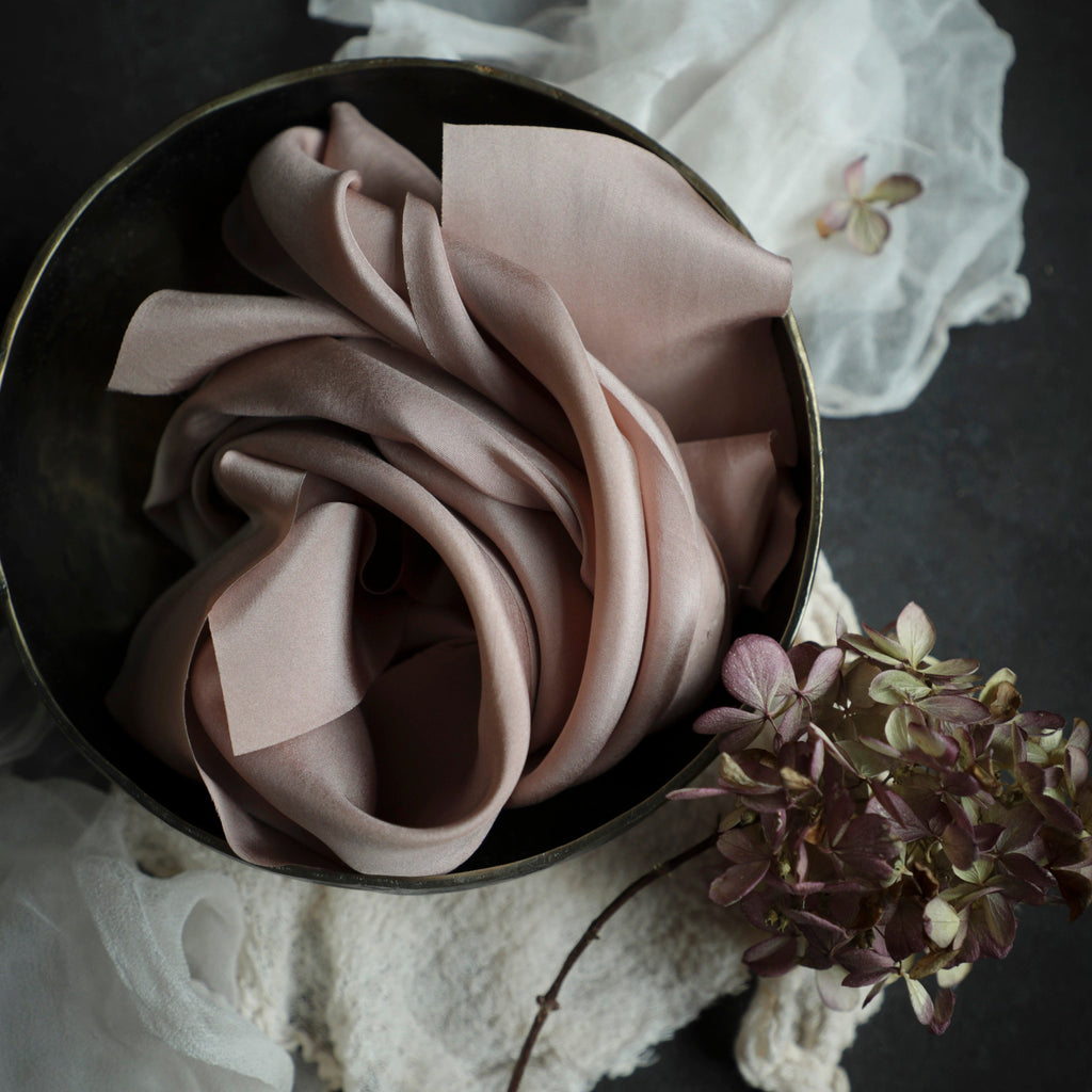 Romance Silk Ribbon Collection - British organic silk ribbon dyed