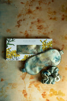 Eco-friendly gifts. Silk Sleep Eye Mask and Hair Scrunchie Set. 