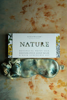 Nature inspired gifts Silk Sleep Eye mask and silk hair scrunchie set