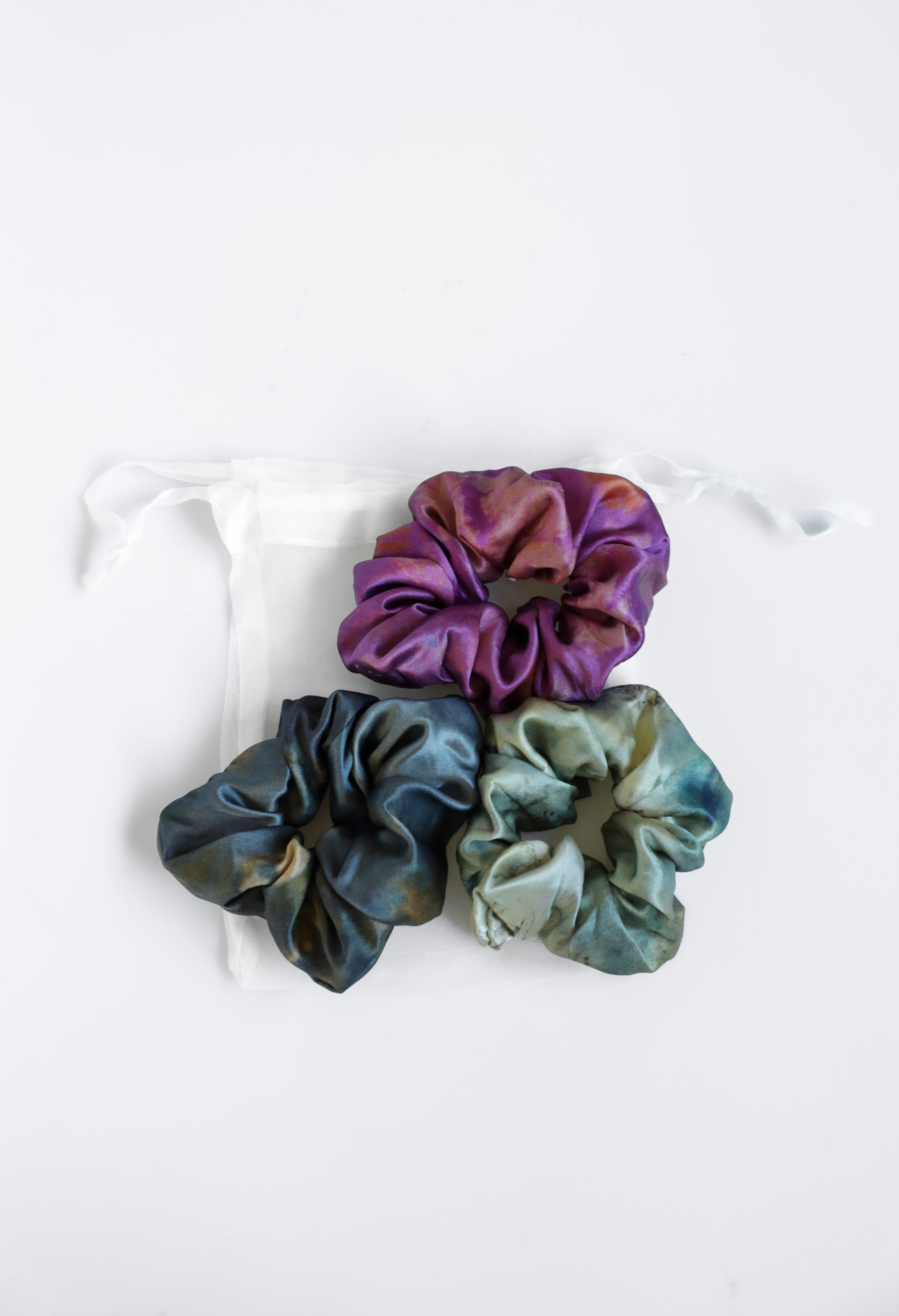 designer hair scrunchies made from the finest silk