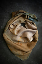 the most unique eco-print hand dyed silk scarf. Worn by celebrities, this silk scarf is a must have fall accessory