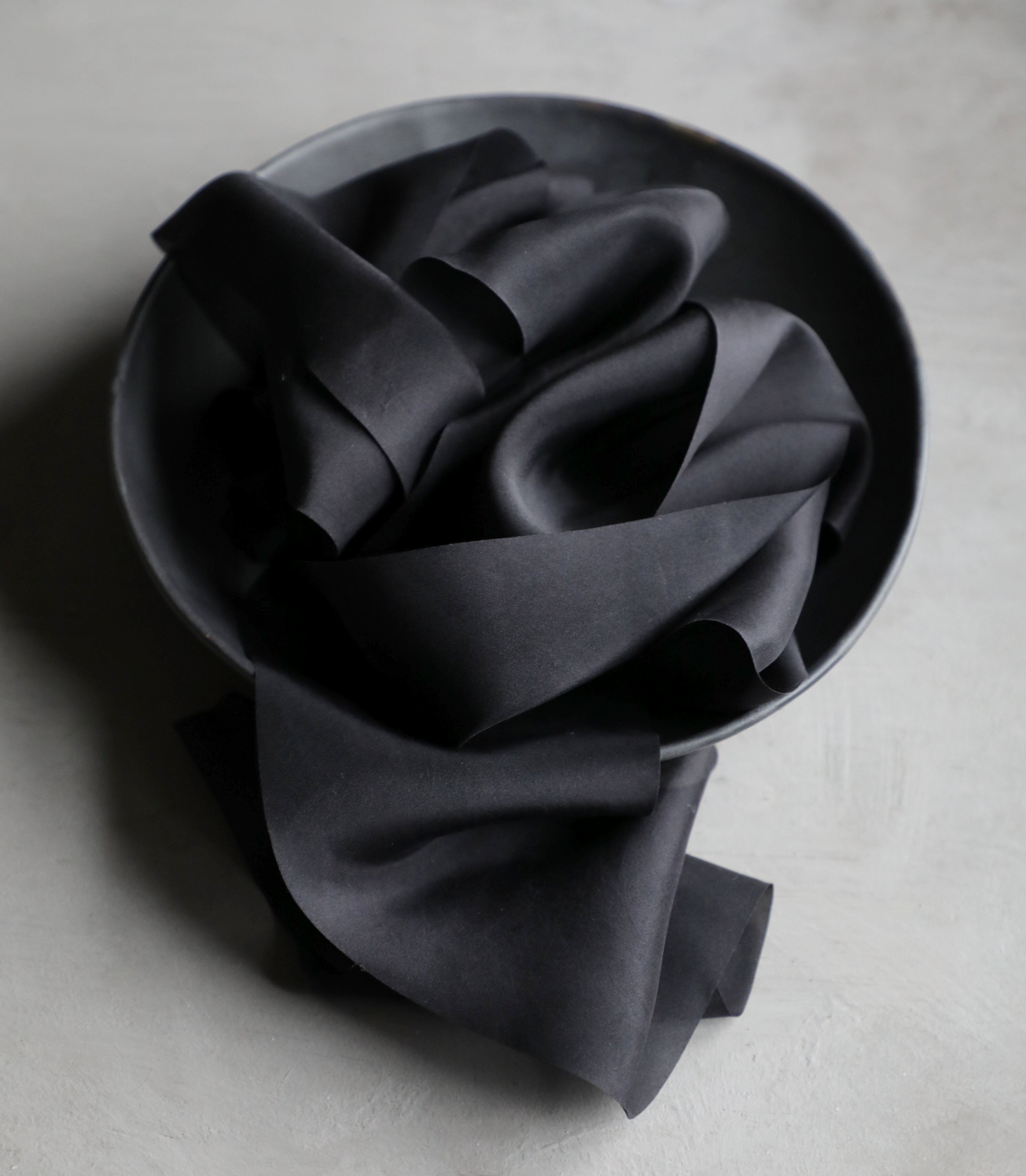 Black silk ribbon as background, abstract and luxury brand desig #2 by  Anneleven Store