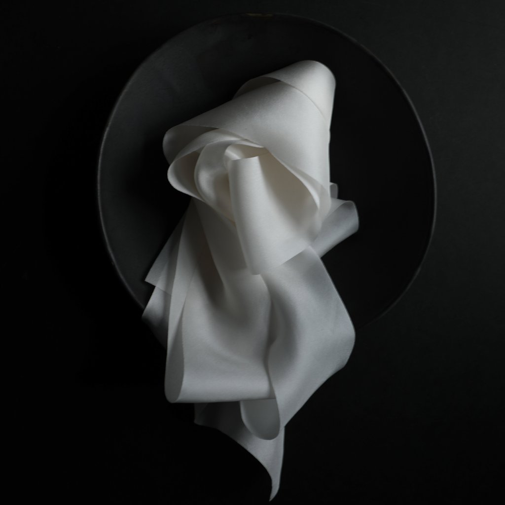 Antique White {Satin} Silk Ribbon