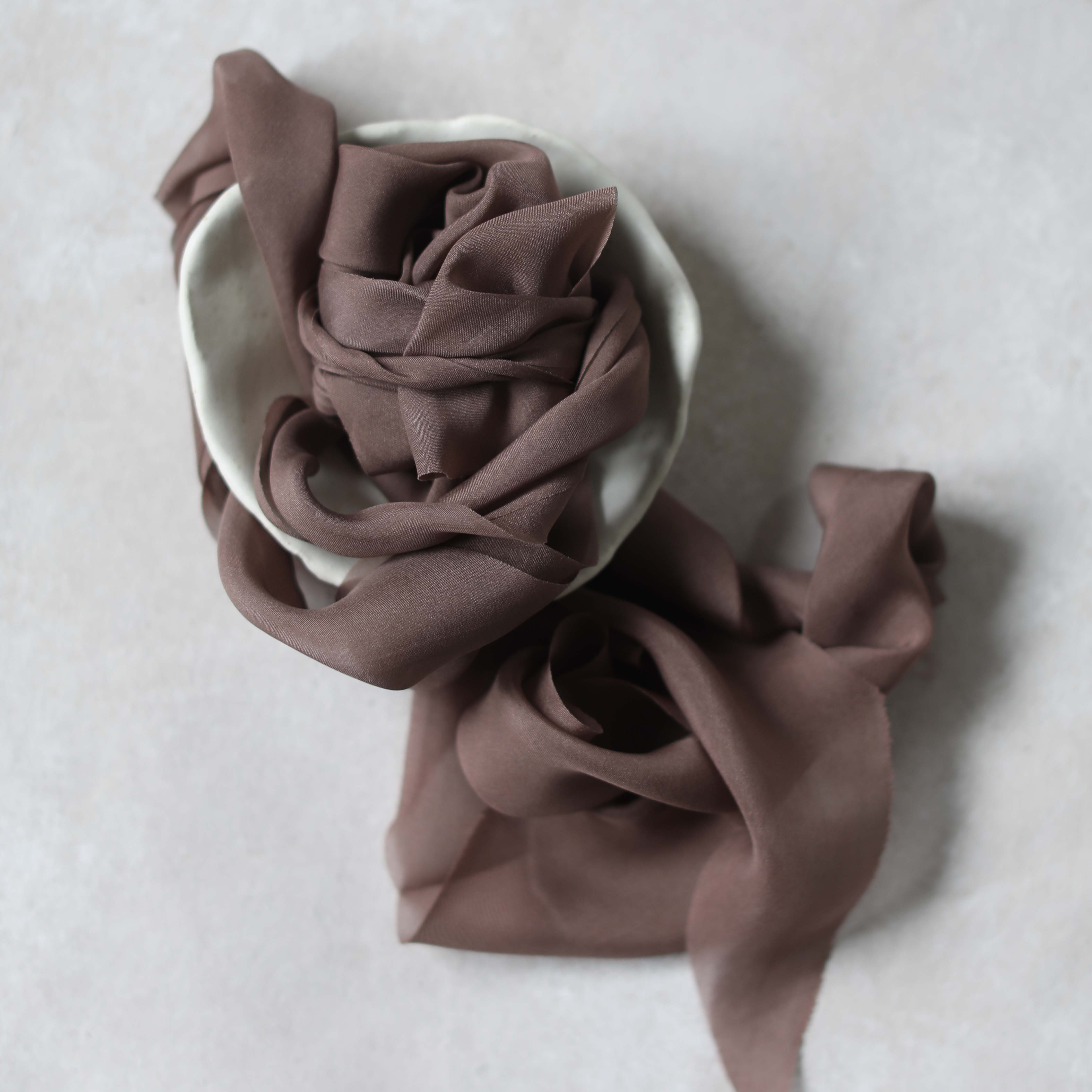 Mauve Silk Ribbon Flat Lay Styling Ribbon Flat Lay Ribbon 