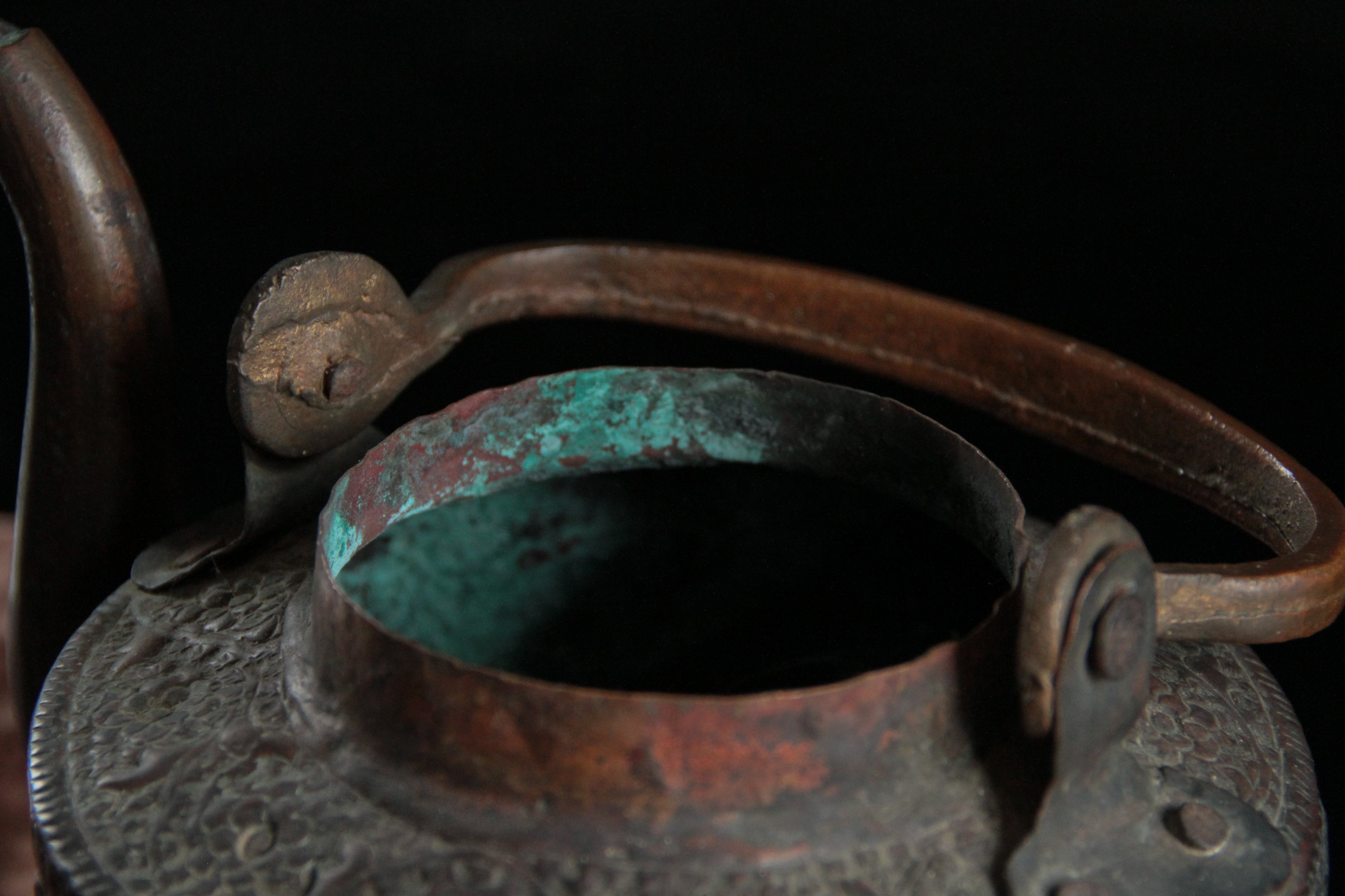 Vintage Moroccan Copper Tea Kettle