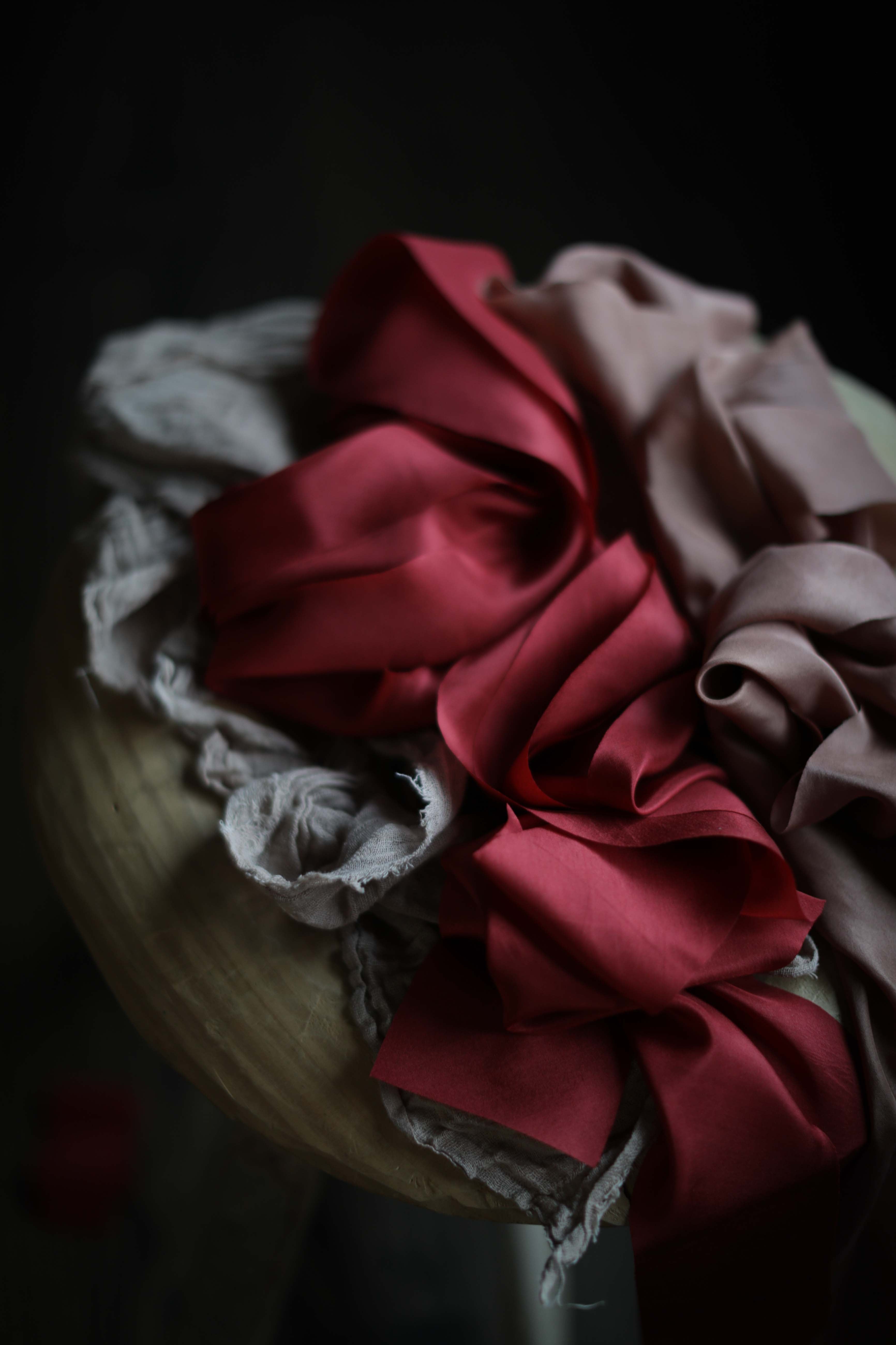 Scarlet Rose Silk Ribbon